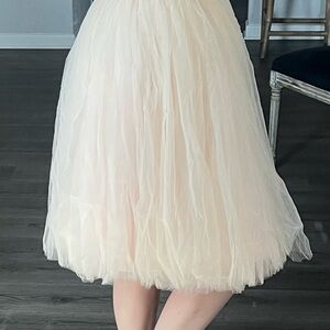 Lulus NEVER WORN Layered Tulle Skirt - light pink